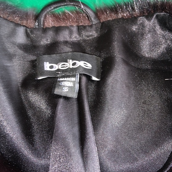 bebe evening jacket faux fur brown “fur” size small - Picture 2 of 10